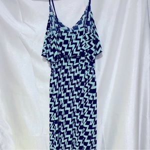 Xs maxi dress navy & mint green.
